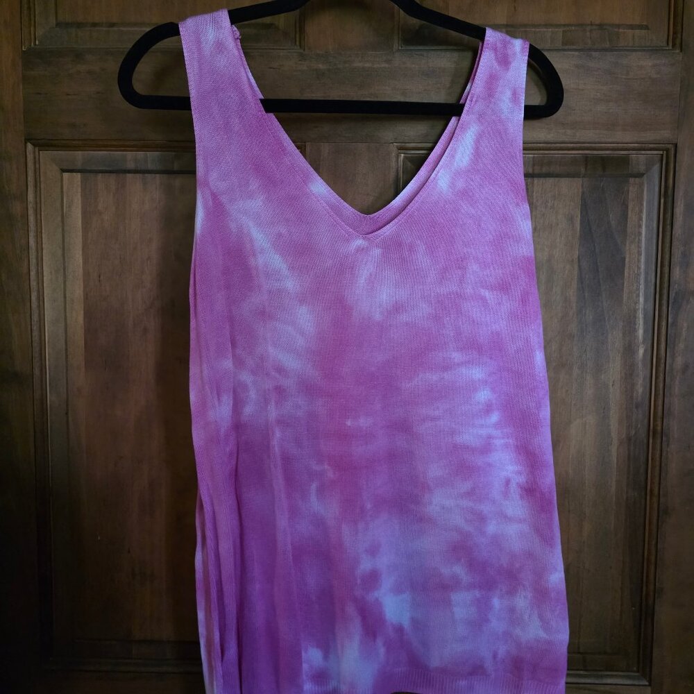 De- Stash, end of summer Double V Neck Knit Tank Top